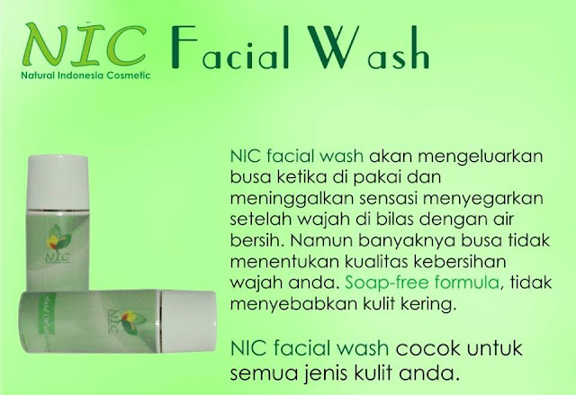 NIC, facial wash, sabun muka, pembersih wajah, alami, BPOM