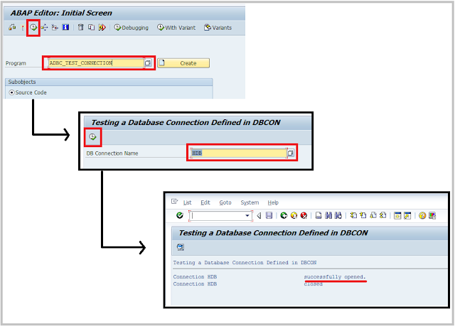 SAP HANA DBCO connection verification 