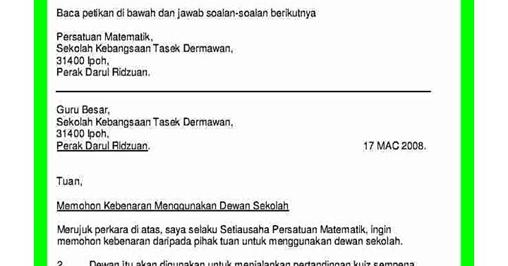 Surat Rasmi Gantung Sekolah - Muharram f