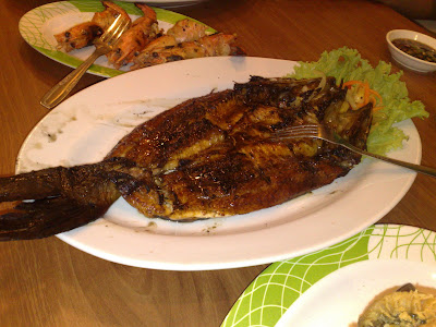 Sea food at restaurant in Sunter, North Jakarta