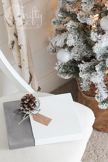 DIY Christmas wrapping idea using plain old white boxes! Transform those plain old white boxes into something beautiful!