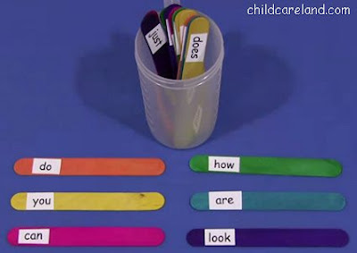 sight sticks made colored  words craft using sticks activity (purchased sight jumbo these word