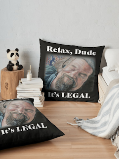 Relax Dude Floor Pillow by Tom Roderick Art