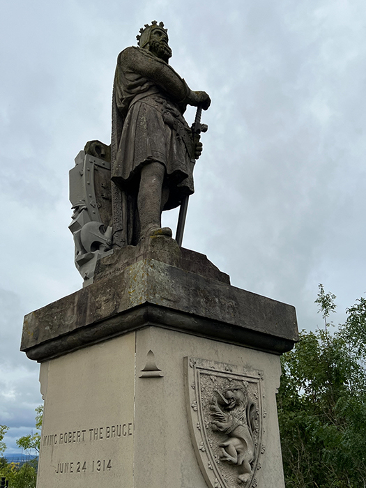 statue of Robert the Bruce at Stirling Castle