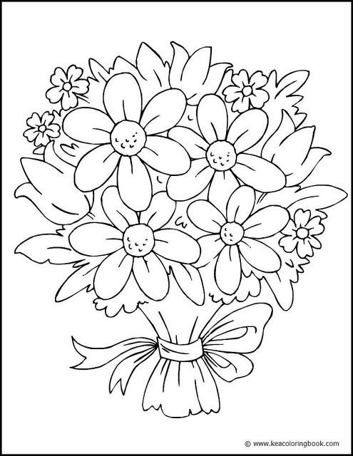 Flower Coloring Pages Color Flowers Online Page 1 - coloring pictures of flowers