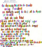 Dinner Poem/ Transcribed into Phonetic Alphabet, Sound Patterns Color Coded/ .