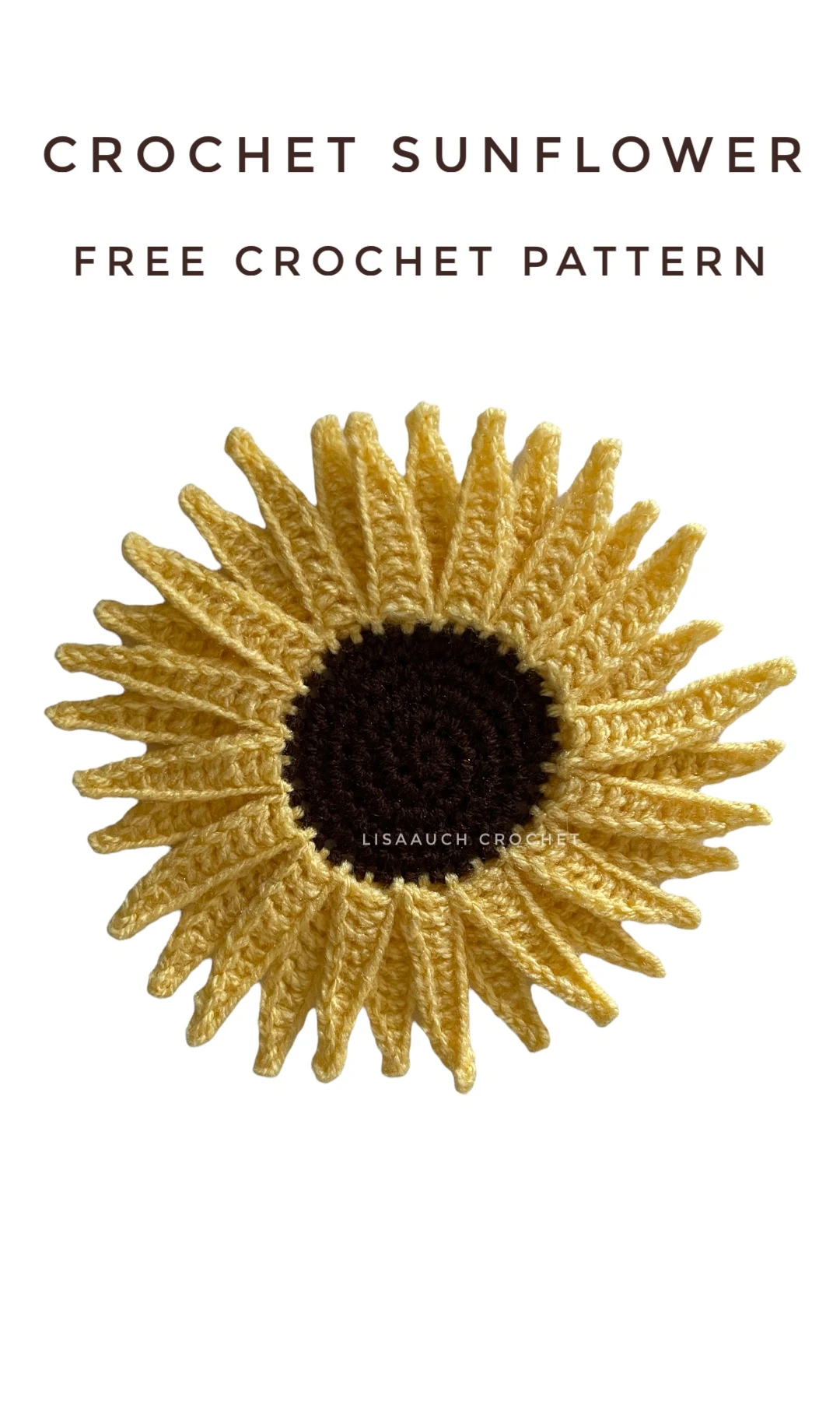 sunflower applique crochet pattern