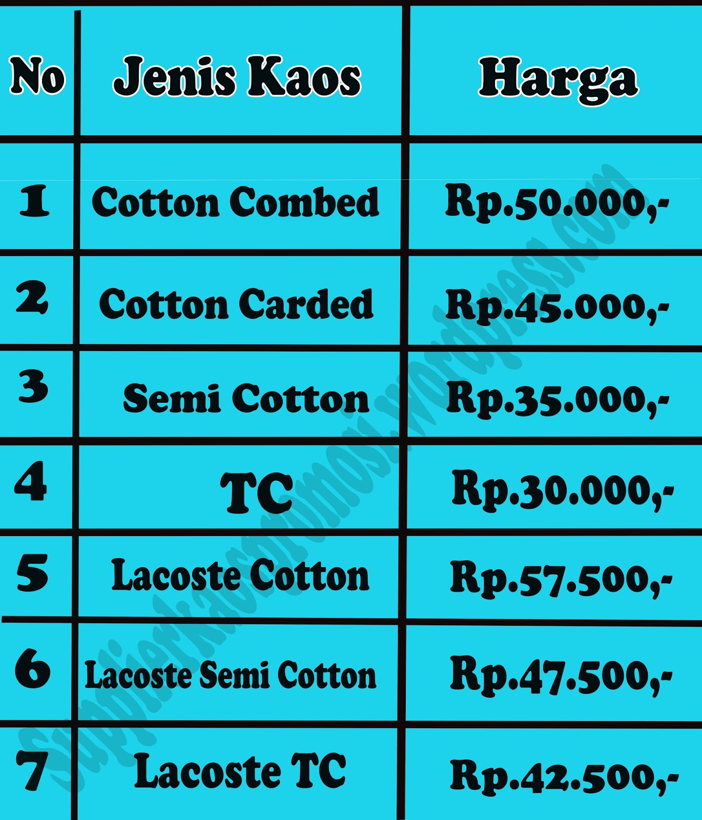  Harga Kaos Oblong  Murah Katun Pakai Sablon