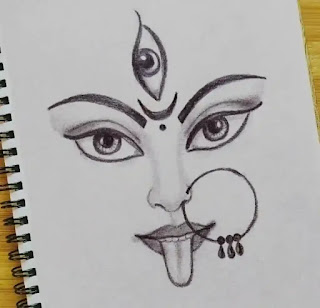 Kali Thakur Drawing, Painting, Design 2023 - Kali Puja Drawing, Colour