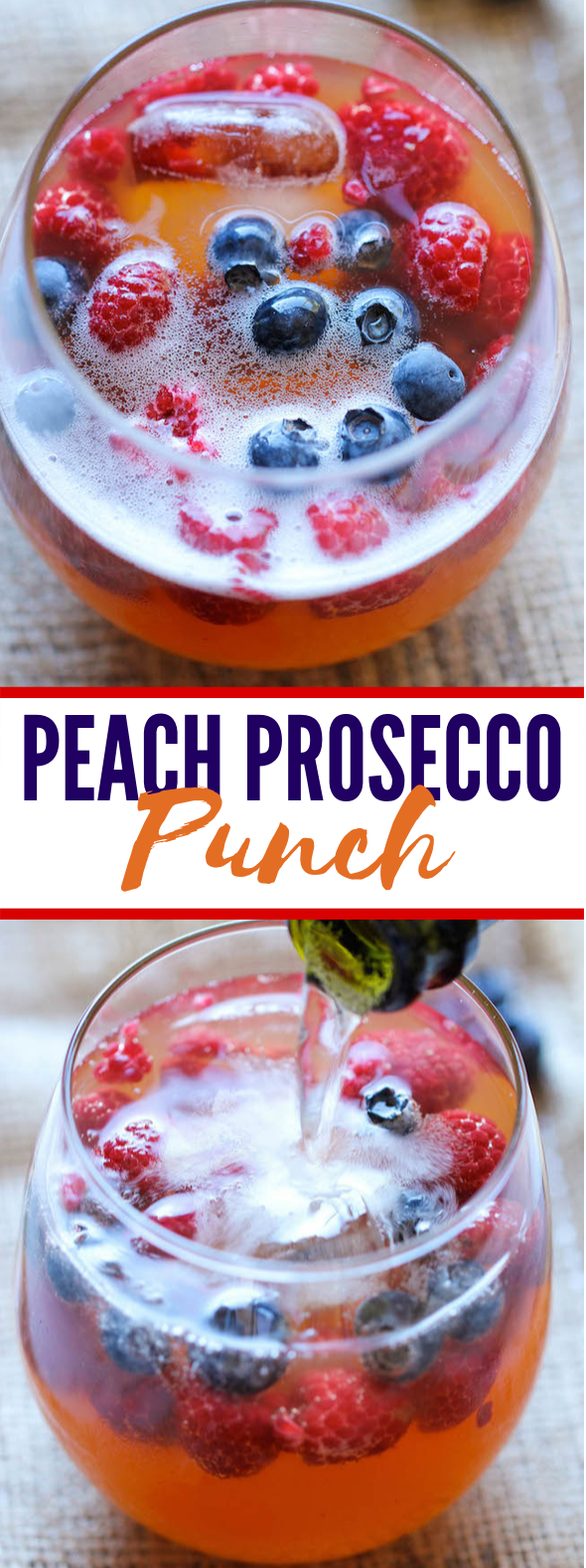 PEACH PROSECCO PUNCH #drinks #freshdrink #cocktails #punch #peach