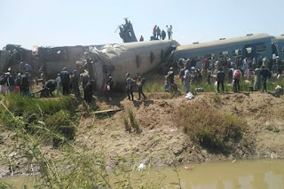 Two trains collided on  on Friday, inflicting 3 passenger vehicles to turn over, killing 32 humans.Southarn Egypt