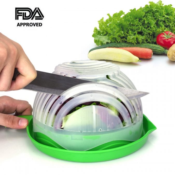 29 Life-Saving Kitchen Inventions We Wished We Had In Our Own House - Brilliant Salad Cutter Bowl
