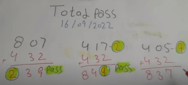 16/09/2022 3UP VIP Total Thailand Lottery -Thailand Lottery 100% sure number 16/09/2022