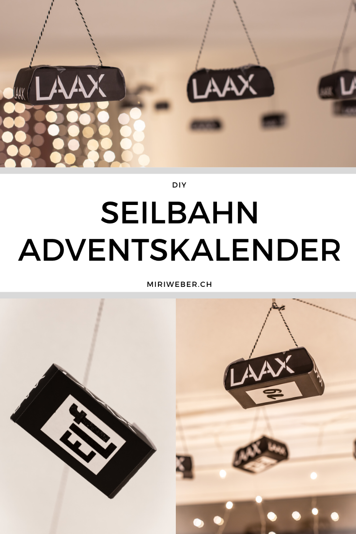 Gondel Adventskalender, Seilbahn, Adventskalender Winter, Ski, Snowboard, DIY, Anleitung, Advent