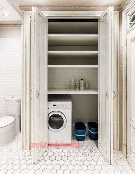 Folding Doors to hide Washer and Dryer