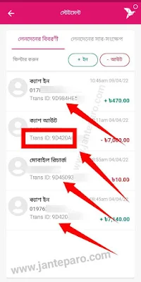 বিকাশ ট্রানজেকশন আইডি বের করার নিয়ম