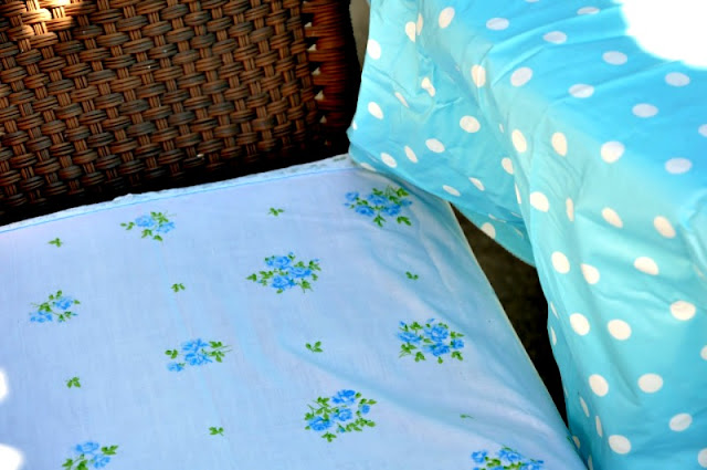 using vintage sheets as slip covers