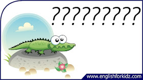 alligator flashcard, cartoon alligator image, esl flashcard