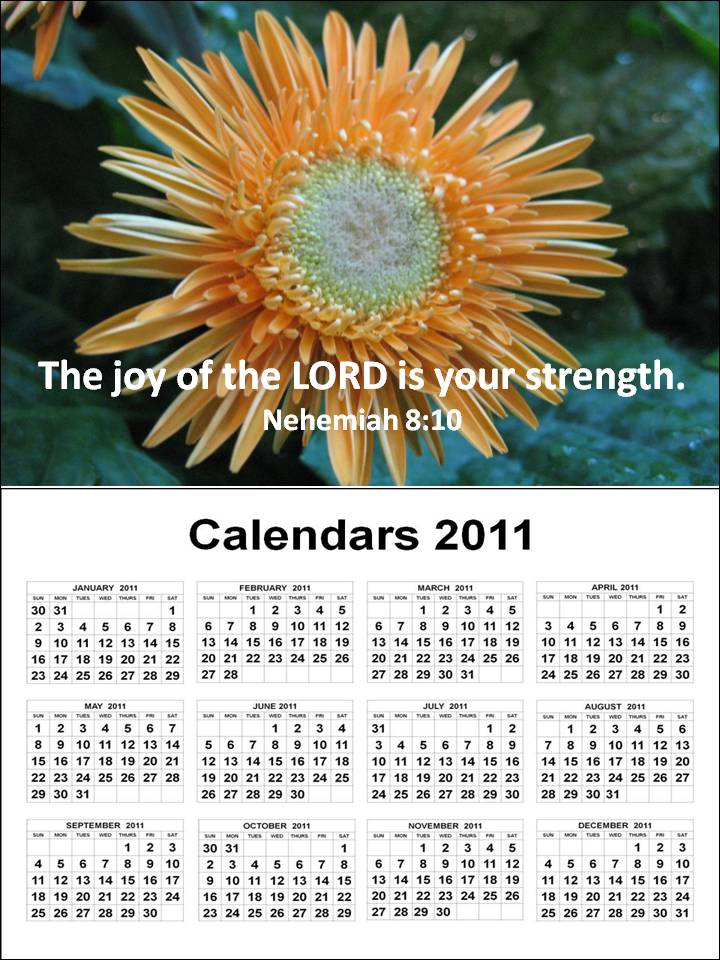 2011 Calendar A4. Free Christian 2011 Calendar