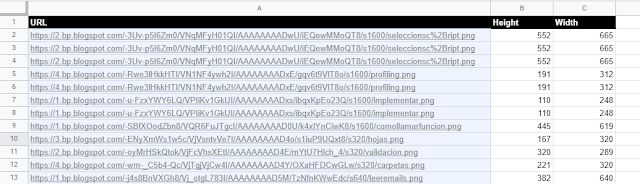 como calcular tamaño de una imagen con Google Apps Script