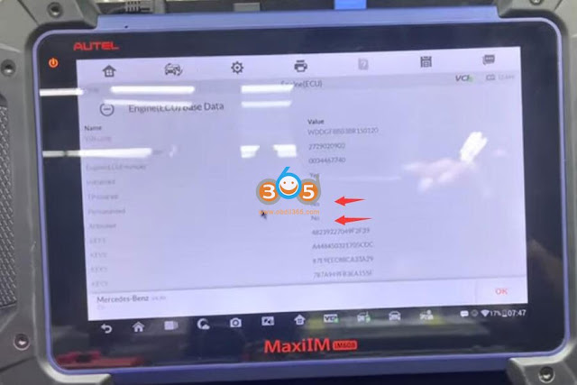 Autel IM608 Clone Mercedes ME9.7 ECU 20