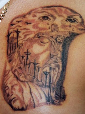 jesus on cross tattoo. jesus on cross drawing. of