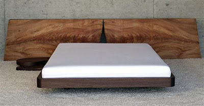 Modern Rustic Solid Wood Bed Design with rounded table