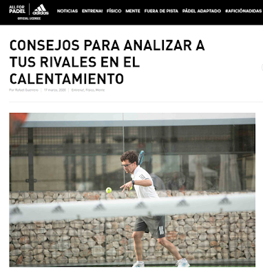 ¿Analizas a tus rivales durante el calentamiento previo a partido? Consejos compartidos por Rafael Guerrero. Adidas Pádel.