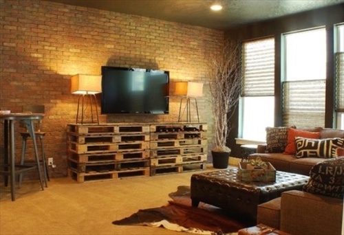 DIY Interior Furniture: 14 Pallet TV Stand Styles - Pallet Furniture