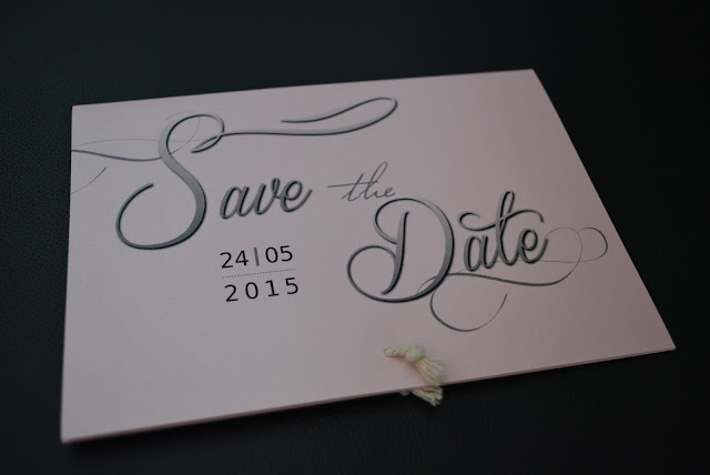 Wedding save the date card Tie Knot