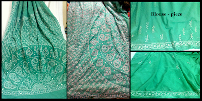 chikankari saree,zari saree, lucknowi saree