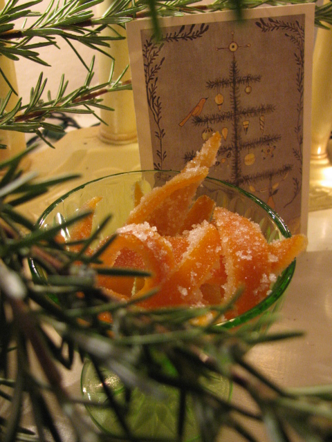 Giveaway Winner Announcement , Feather Trees and Candied Orange Peel