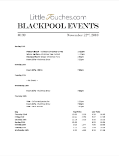 Blackpool Shows and Events November 23 to November 29 - PDF What's On listings print-off