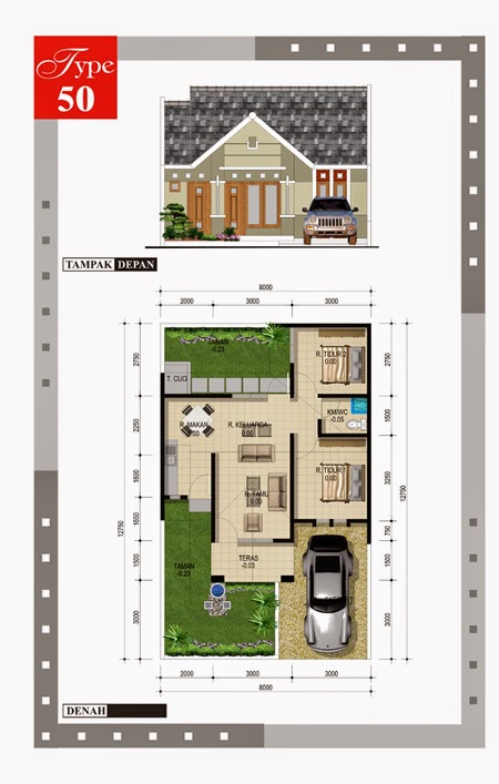  Rumah Minimalis 1 Lantai Beserta Denahnya - Gambar Foto Desain Rumah