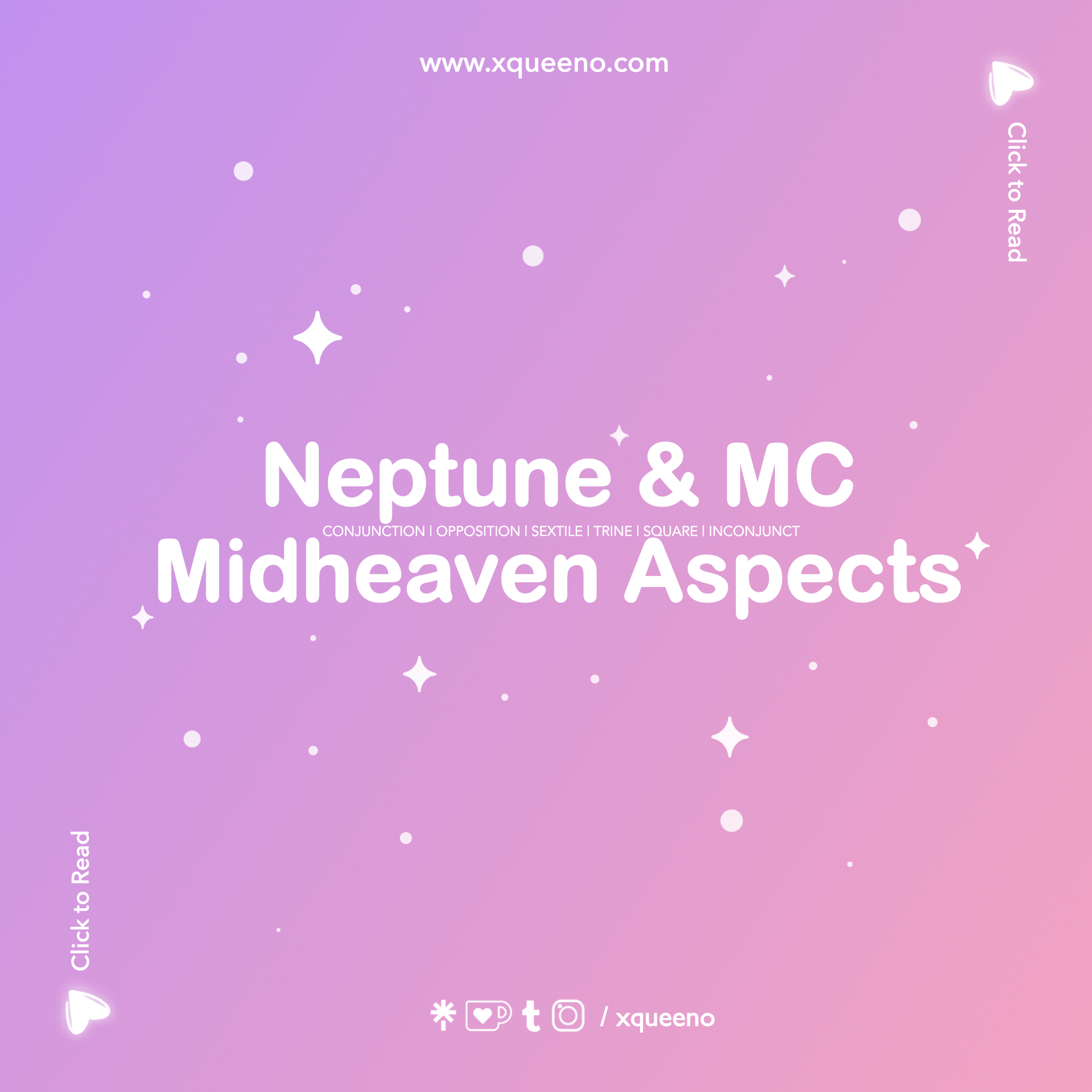 Natal Neptune and Midheaven MC Aspects Opposite Square Conjunct Quincunx Inconjunct Conjunct Sextile Trine