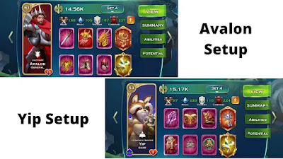 Showing hero Avalon and yip
