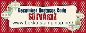 Shop at www.bekka.stampinup.net and use this code before December 30 2013