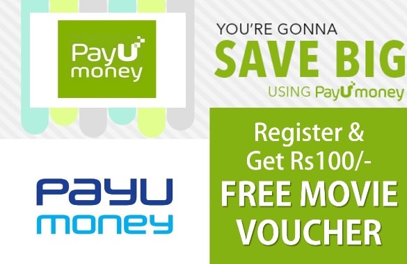 Payumoney Earn - Register and Get Rs 100 Free Movie Voucher