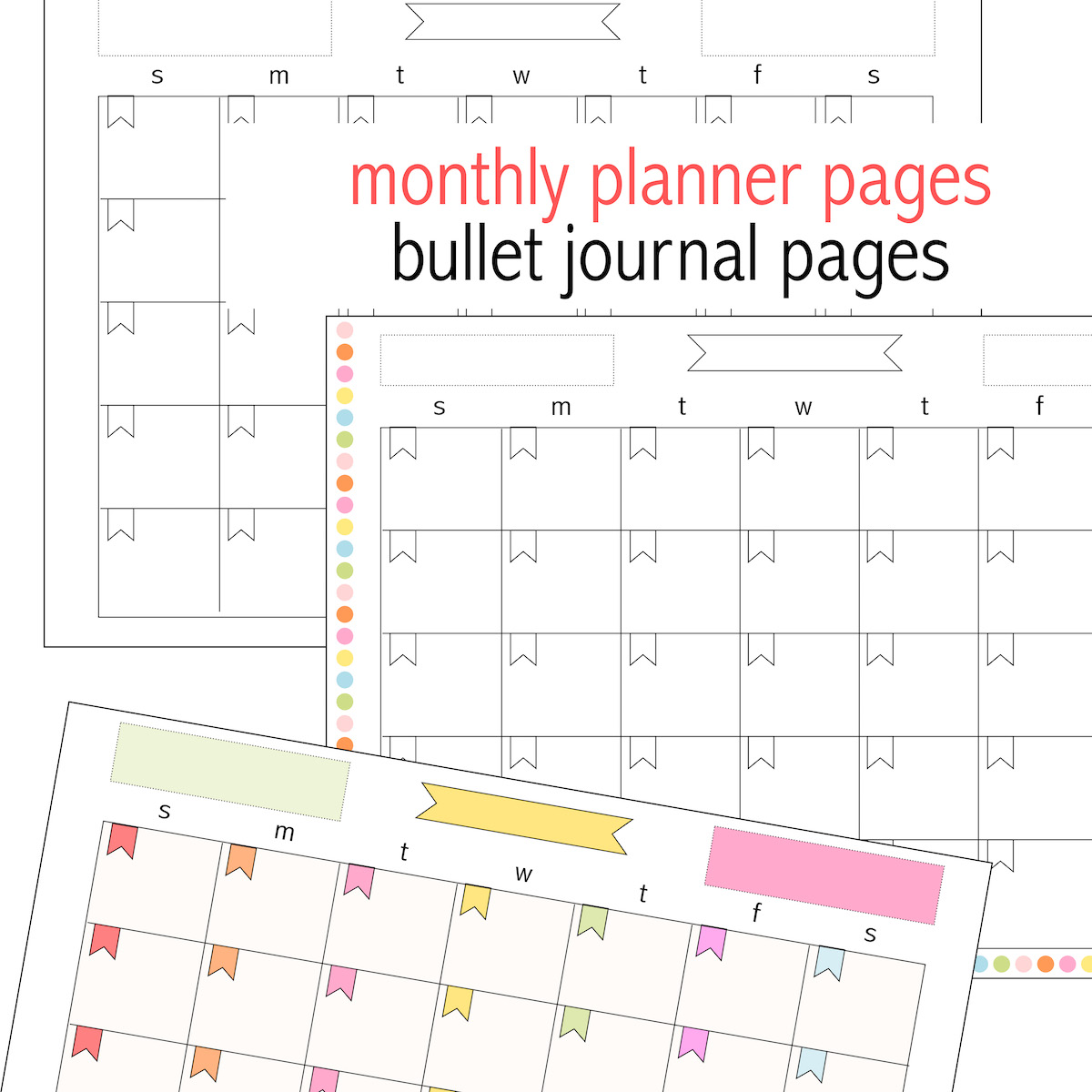 Free Printable Monthly Planner Page Perpetual Calendar