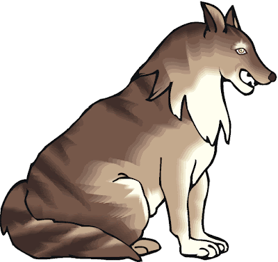 blue wolf clipart