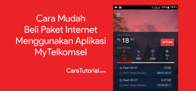 Cara Beli Paket Internet Menggunakan Aplikasi MyTelkomsel