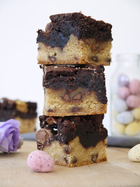 Mini Egg Easter Brookies The Betty Stamp Baking Recipe