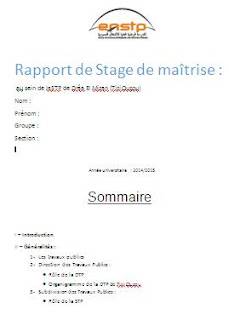 rapport de stage génie civil travaux publics