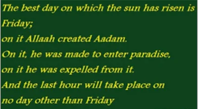 The Appointed Hour, The Day of Judgement will fall on a Friday