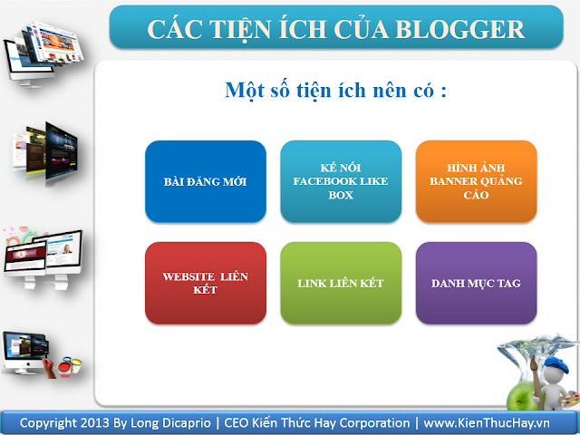 Thiết Kế Website Bằng Blogger  | Một số tiện ích nên có