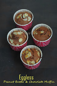 Butterless Peanut Butter & Chocolate Muffins