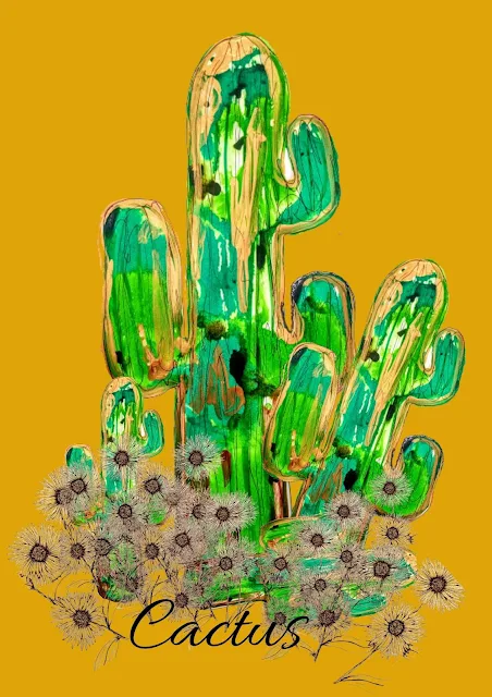 Cactus Plant Art by Miabo Enyadike