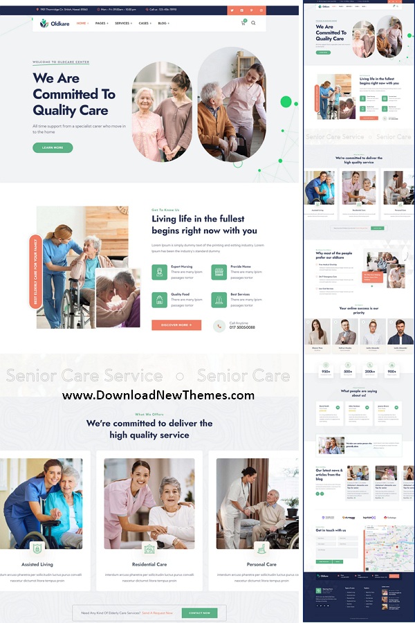 Oldkare - Senior Elderly Care HTML Template Review