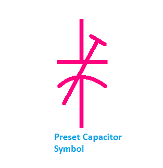 Preset Capacitor Symbol, Symbol of Preset Capacitor