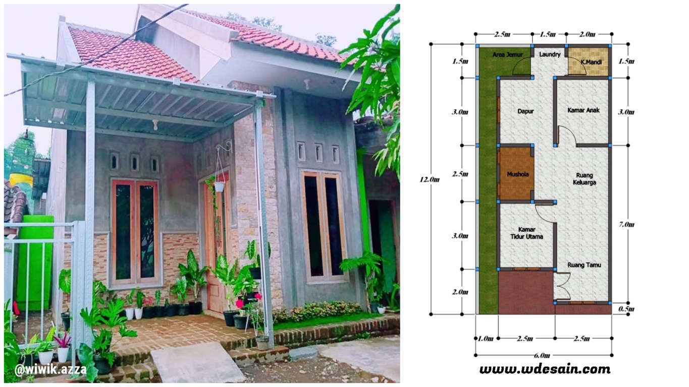 Desain Rumah Low Budget 6x12 Mushola Didalam Rumah DESAIN RUMAH MINIMALIS